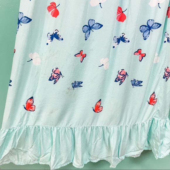 Crazy 8 Turquoise & Orange Butterfly Print Maxi Dress Girls Size 5/6 - Picture 5 of 9